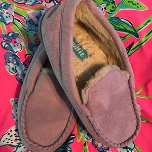 Slippers /violet fluffy & fo suede